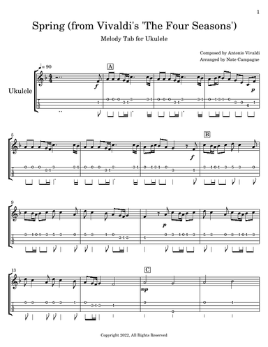Spring (from Vivaldi's 'The Four Seasons') (arr. Nate Campagne)