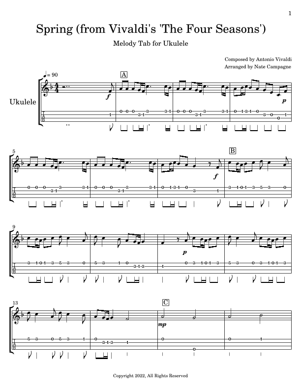 Spring (from Vivaldi's 'The Four Seasons') (arr. Nate Campagne)