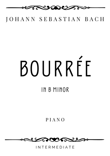 J.S. Bach - Bourrée from Violin Partita No.1 in B minor - Intermediate (arr. Piacere Music Sheets)