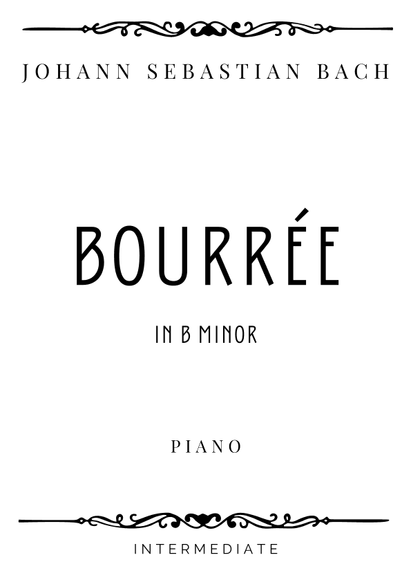 J.S. Bach - Bourrée from Violin Partita No.1 in B minor - Intermediate (arr. Piacere Music Sheets)