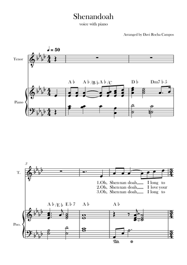 Shenandoah (arr. Davi Rocha Campos)