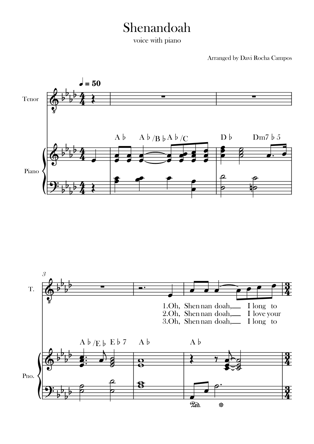 Shenandoah (arr. Davi Rocha Campos)