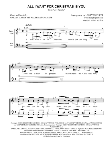 All I Want For Christmas Is You (arr. Larry Triplett)