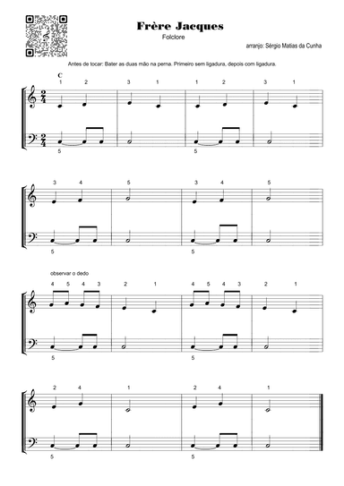 Frère Jacques - Fase1 (arr. Sérgio Matias da Cunha)