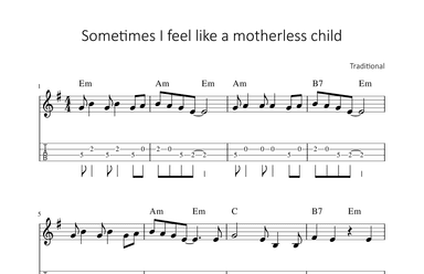 Sometimes I feel like a motherless child (arr. songbooks.info)