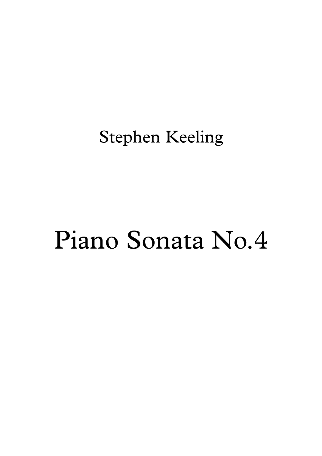 Piano Sonata No.4