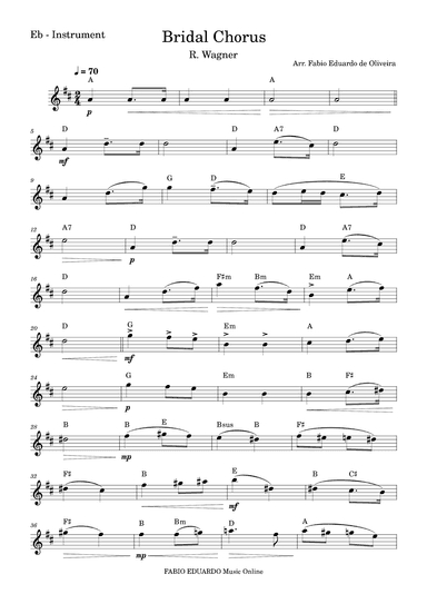 Bridal Chorus (Wagner) (arr. Fabio Eduardo de Oliveira)