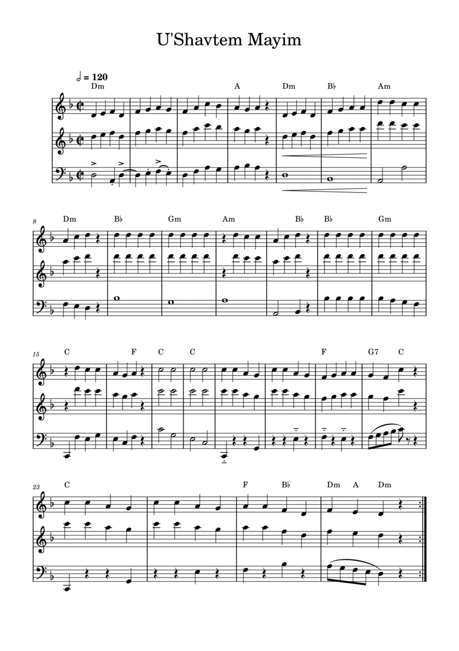 Ushavtem Mayim ושאַבתם מים בששון (arr. Be'eri Moalem)