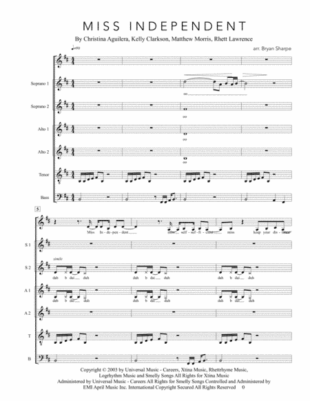 Miss Independent (arr. Bryan Sharpe)