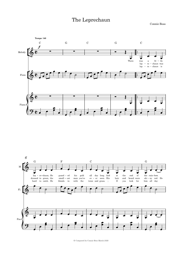 The Leprechaun - solo flute and piano