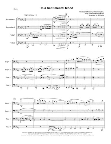 In A Sentimental Mood (arr. Art Leiby)