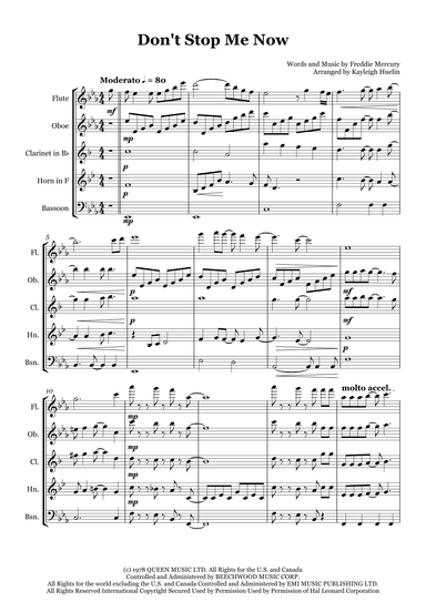 Don't Stop Me Now (arr. Kayleigh Huelin)