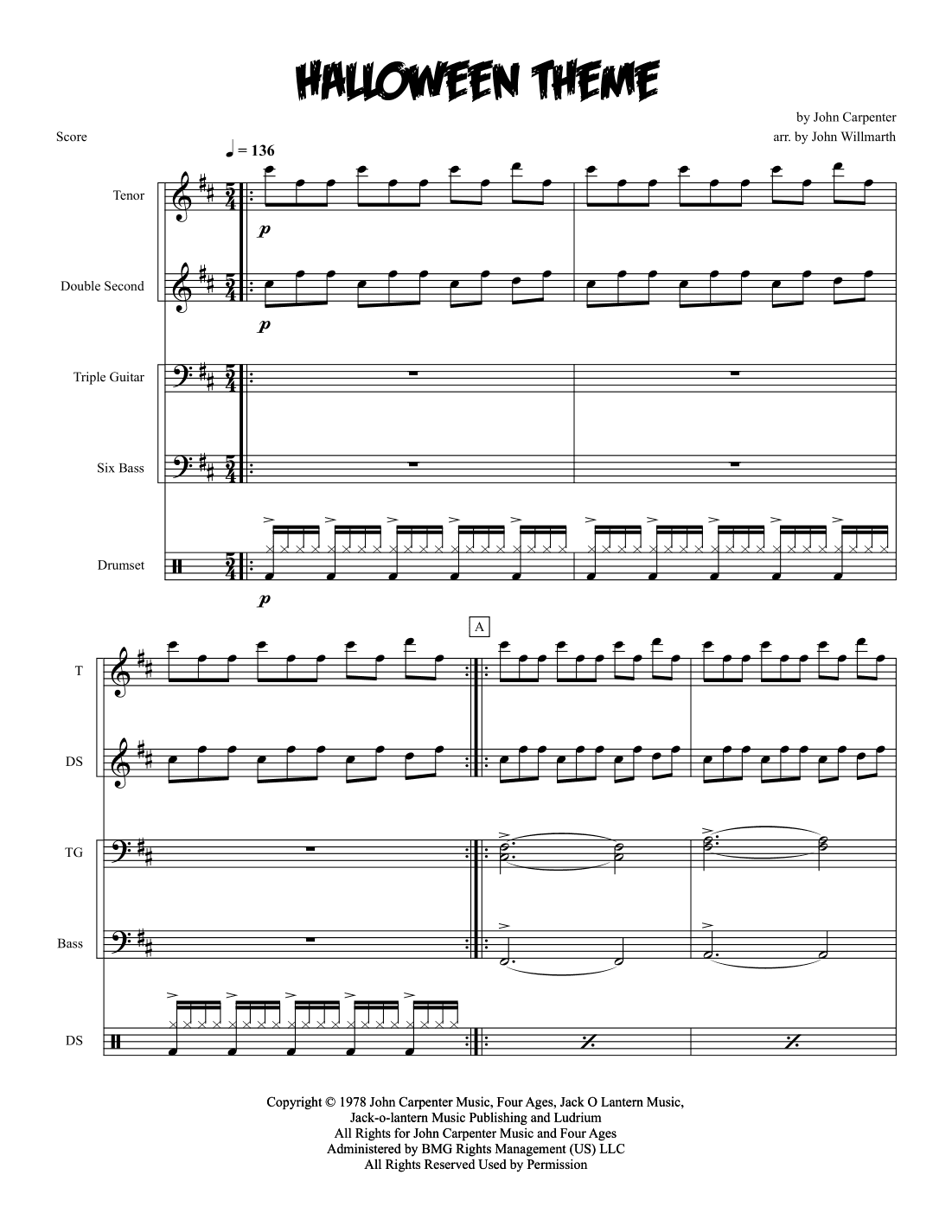 Halloween Theme (arr. John Willmarth Music)