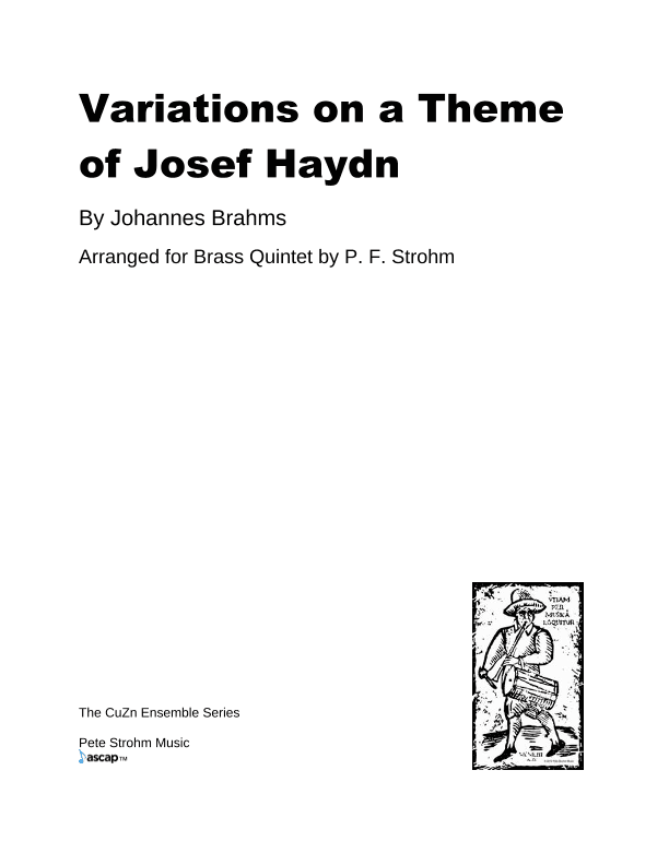 Variations on a Theme of Josef Haydn (arr. for Brass Quintet) (arr. P. F. Strohm)