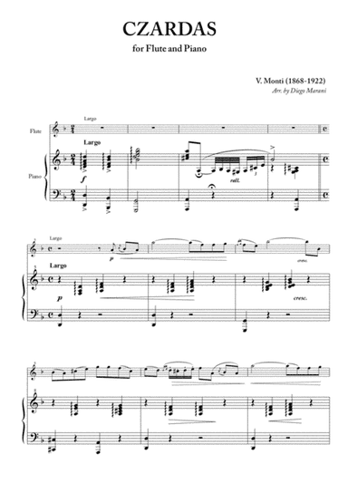 Czardas for Flute and Piano (arr. Diego Marani)