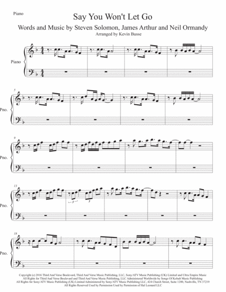 Say You Won't Let Go (arr. Kevin Busse)