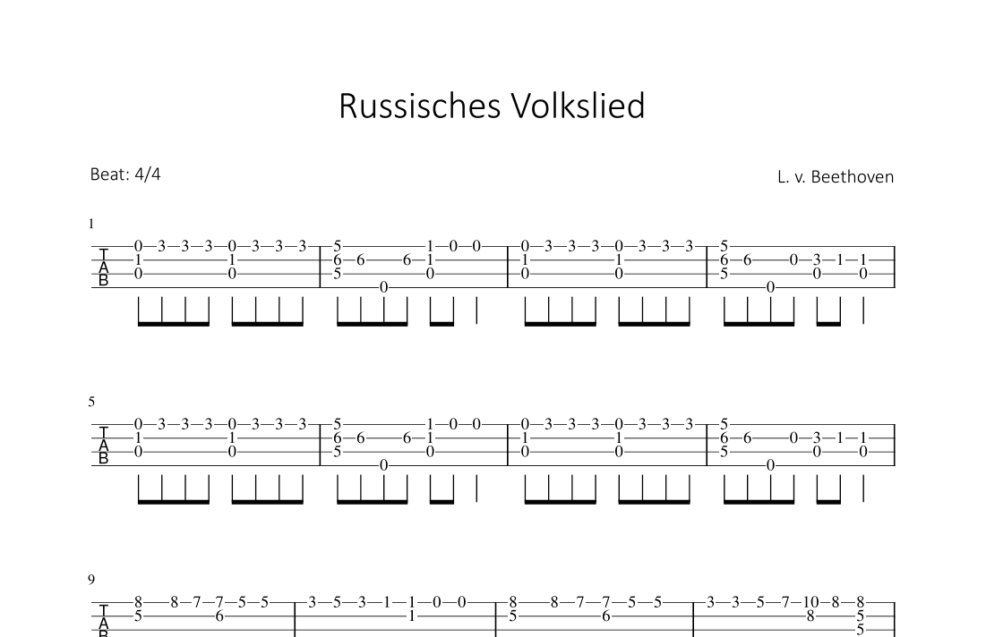 Russisches Volkslied / Russian Folk Song (arr. Bettina Schipp)