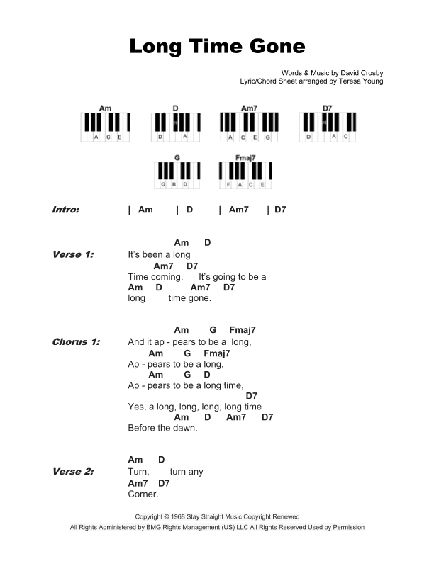 Long Time Gone (arr. Teresa Young)