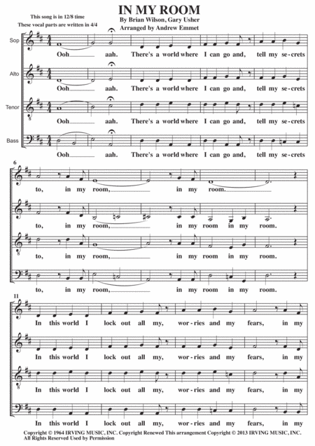 In My Room (arr. Andrew Emmet)