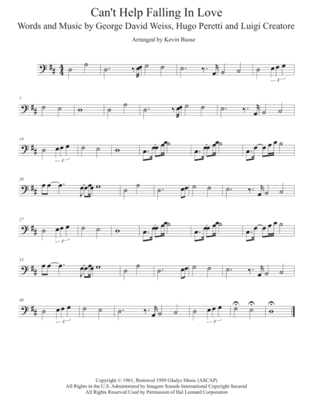 Can't Help Falling In Love (arr. Kevin Busse)