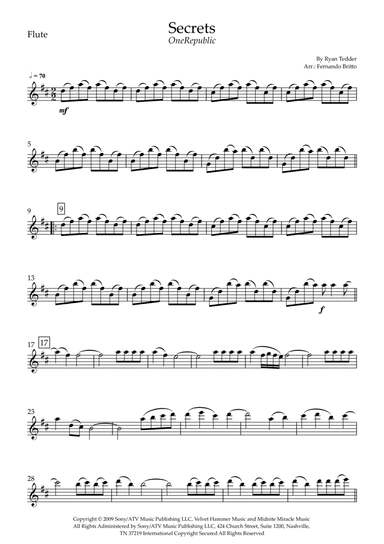 Secrets (arr. Fernando Britto)