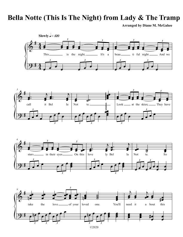 Bella Notte (arr. Arranged by Diane M. McGahee)
