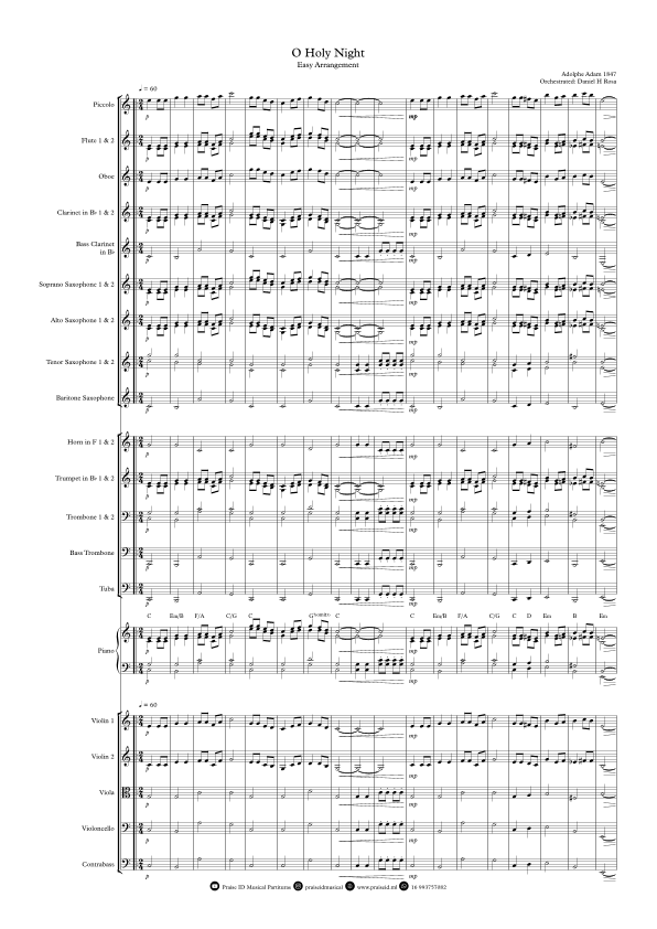 O Holy NIght - Christmas Carol - Easy Orchestral Arrangement (arr. Daniel H Rosa)