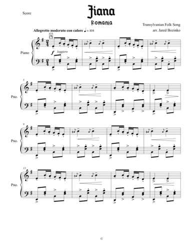 Jiana (arr. Jared Bozinko)