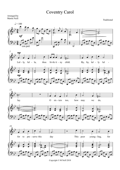 Coventry Carol (arr. Martin Neill)