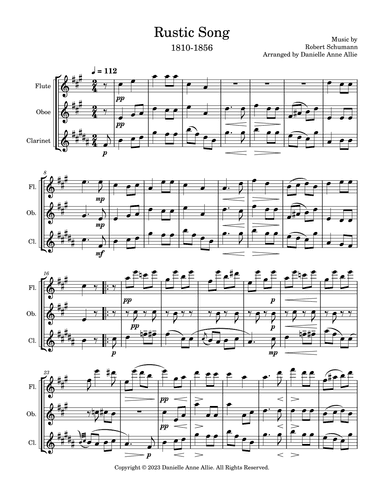 Rustic Song (arr. Danielle Anne Allie)