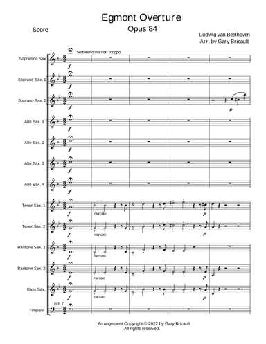 Egmont Overture - Opus 84 (arr. Gary Bricault)