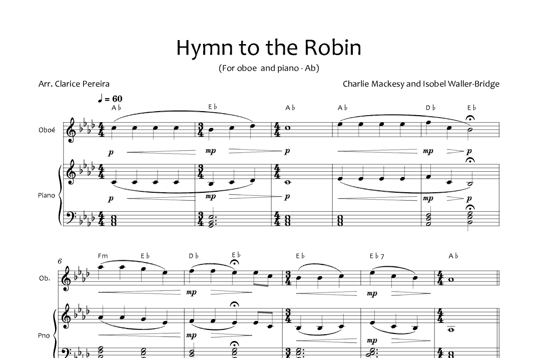 A Hymn For The Robin (arr. Clarice Pereira)