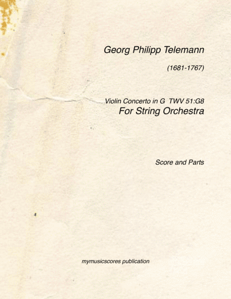 Violin Concerto in G TVW 51:G8 (arr. MyMusicScores.com)