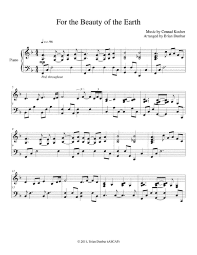 For the Beauty of the Earth (arr. Brian Dunbar)