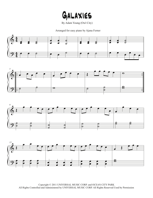Galaxies (arr. Ajana Ferner)