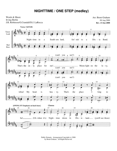 Nighttime in Dixieland / One Step Dixieland Band (women) (arr. Brent Graham)