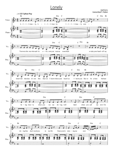 Lonely (arr. Tom Potten)