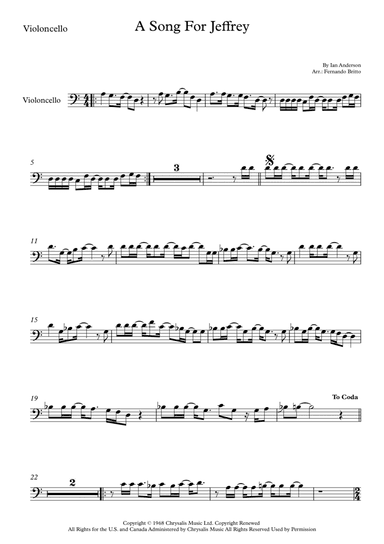 Song For Jeffrey (arr. Fernando Britto)