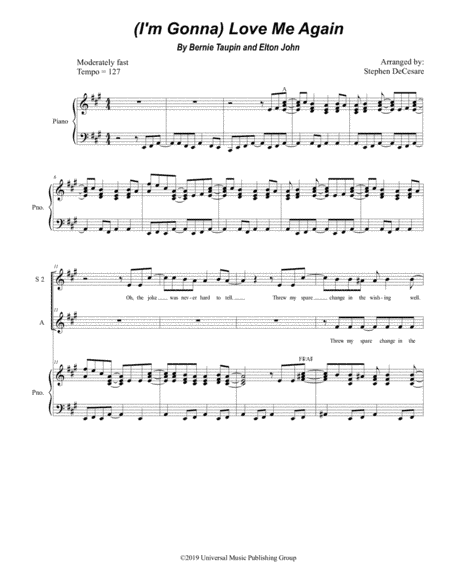 (i'm Gonna) Love Me Again (arr. Stephen DeCesare)
