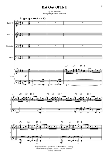 Bat Out Of Hell (arr. Graham Redwood)