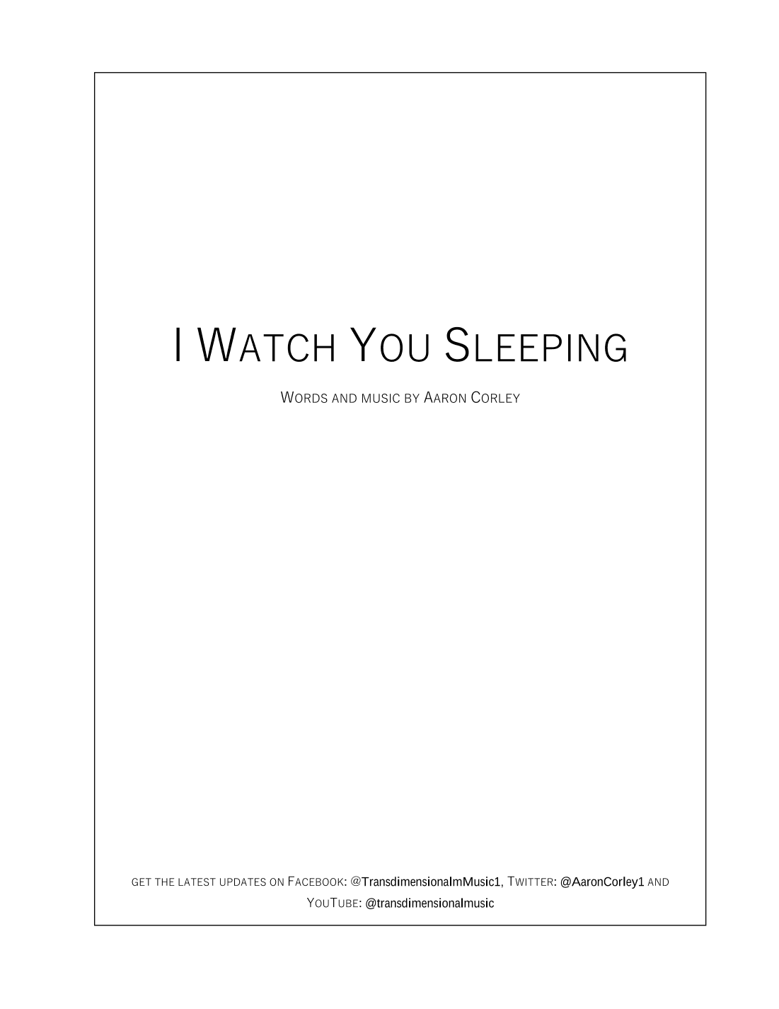 I Watch You Sleeping