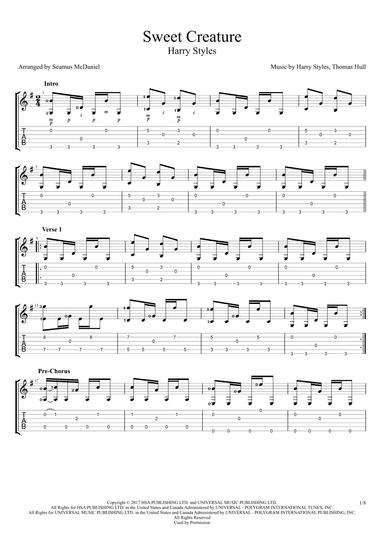 Sweet Creature (arr. Seamus McDaniel)