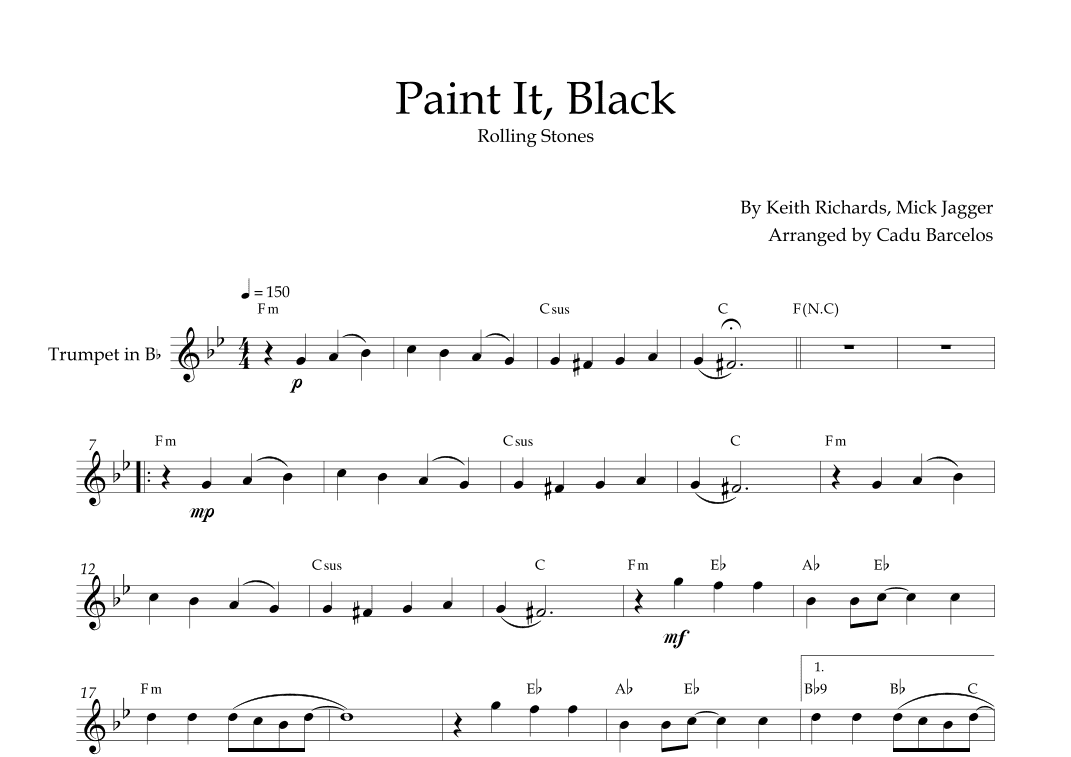 Paint It, Black (arr. Cadu Barcelos)