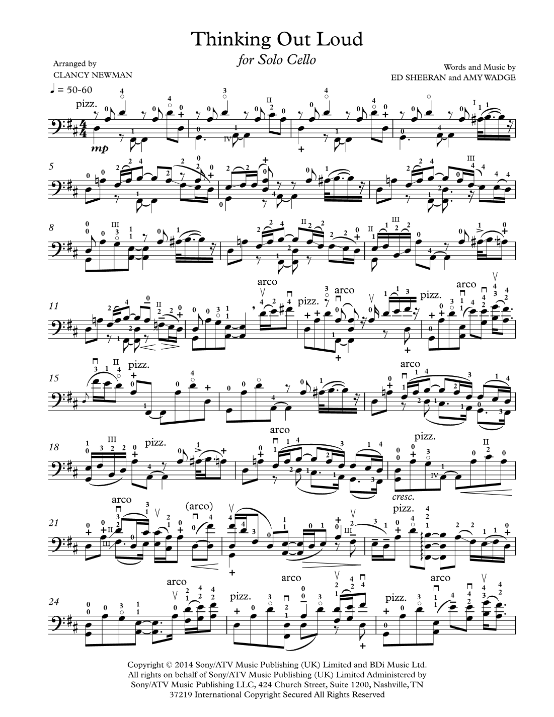 Thinking Out Loud (arr. Clancy Newman)