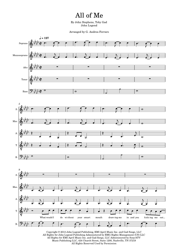 All Of Me (arr. Giuseppe Andrea Ferraro)