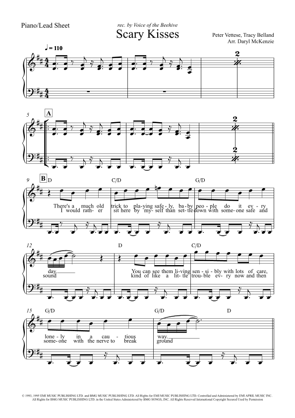 Scary Kisses (arr. Daryl McKenzie)