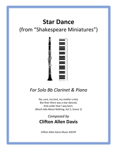 Star Dance (Solo Clarinet and Piano) from "Shakespeare Miniatures"