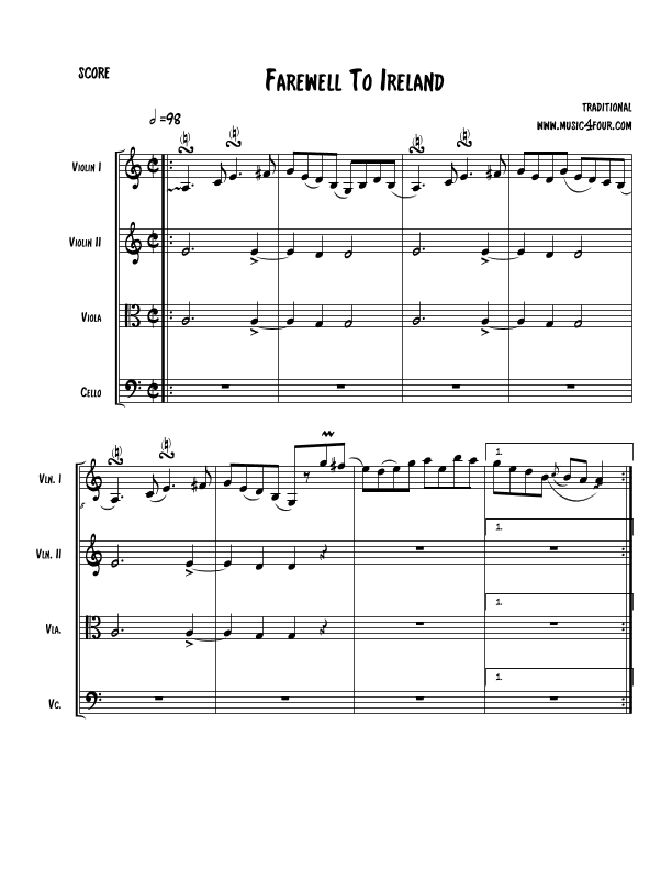 Farewell to Ireland (arr. Ionut Cosarca)