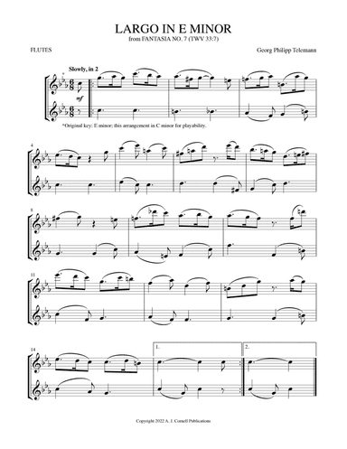 Largo in E Minor (from Fantasia No. 7) (arr. Mark Phillips)