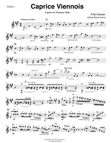 Caprice Viennois Op.2 (arr. Elena Ionova)